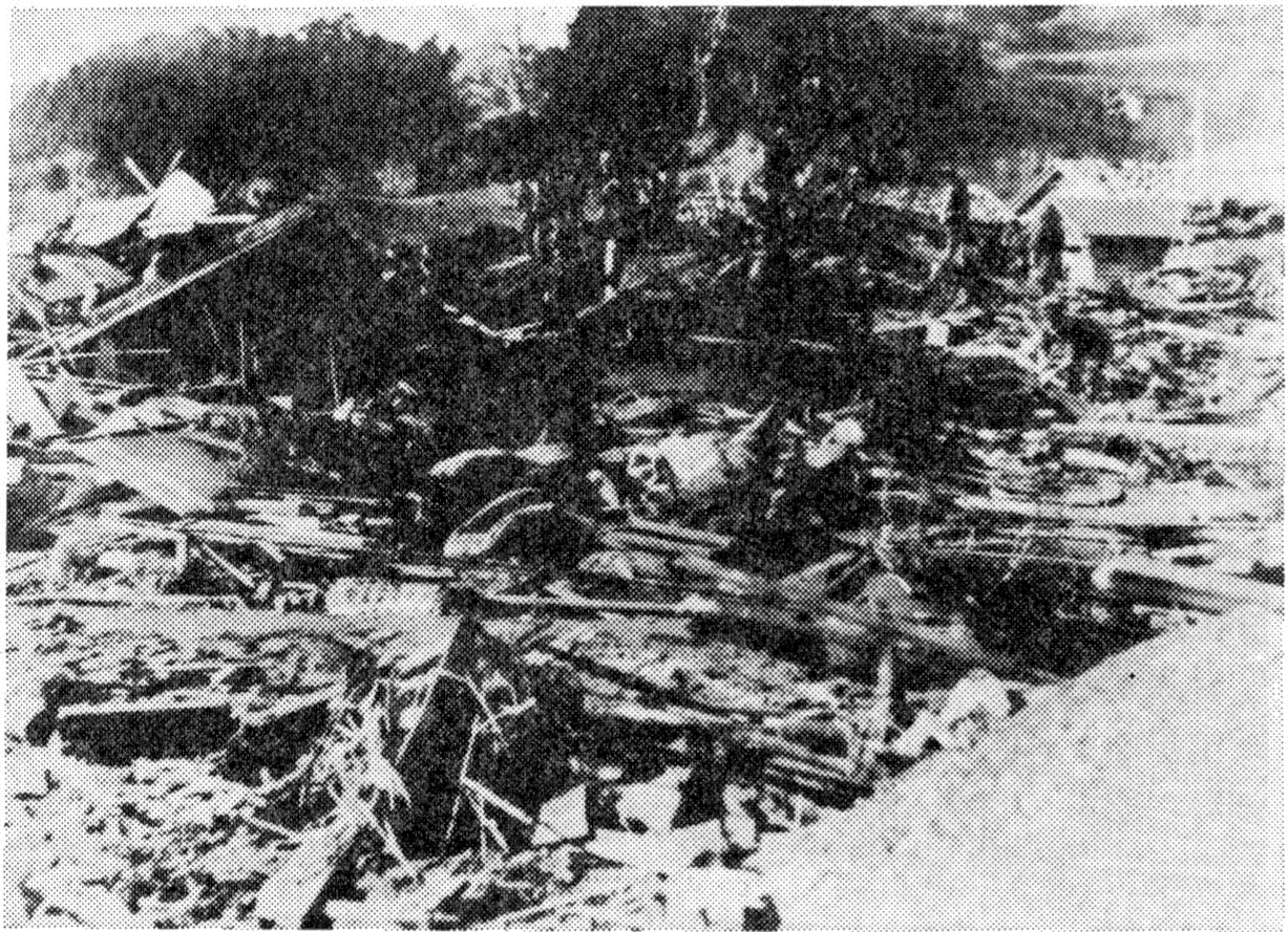 昭和八年の津波による山田の被害の写真