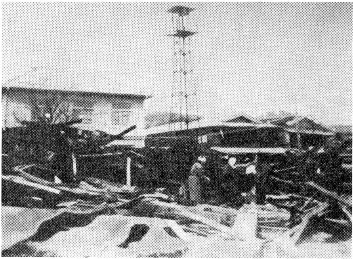 昭和八年の津波による山田の被害の写真